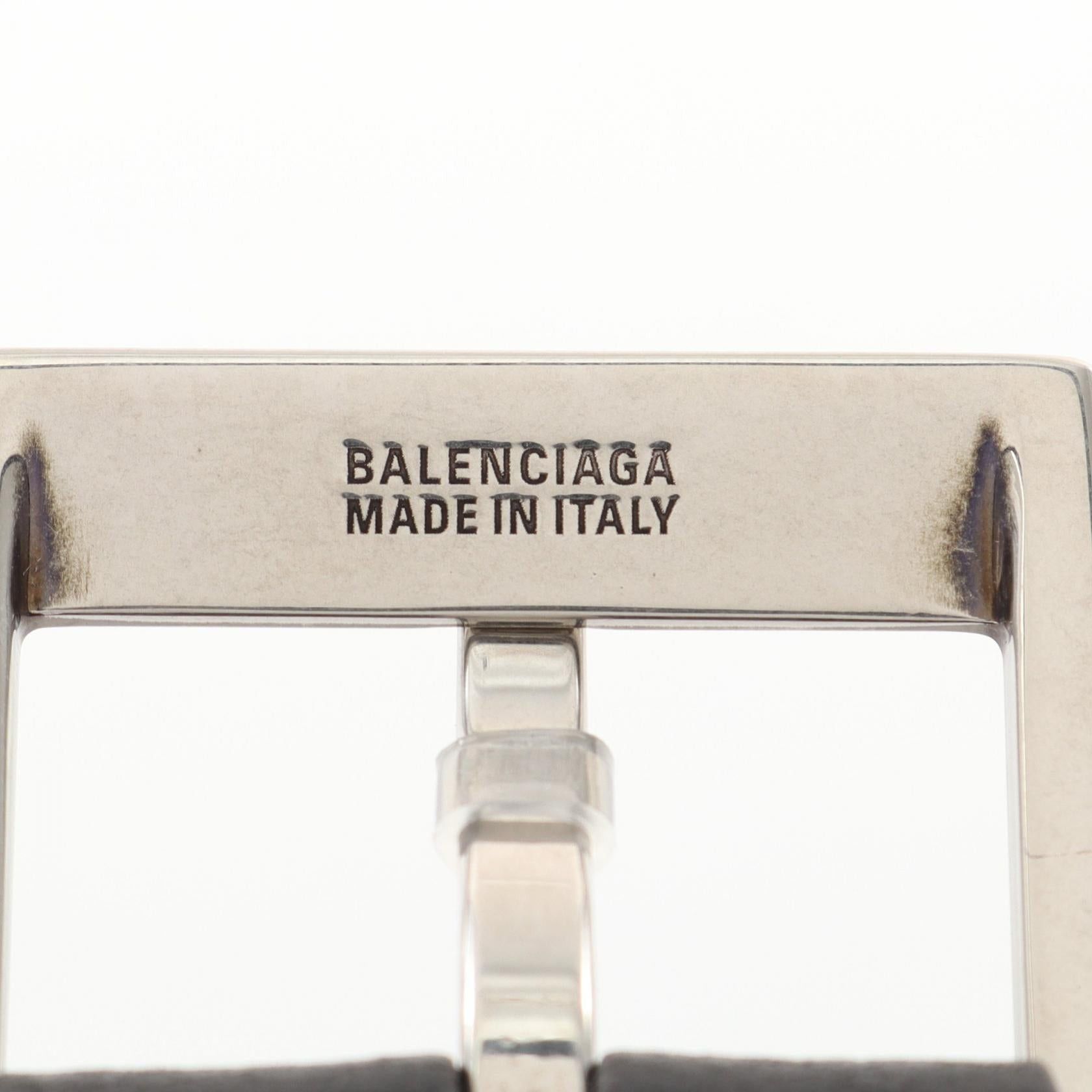 Balenciaga Balenciaga Classic B Belt Leather Black Size ONE SIZE - 4 Thumbnail