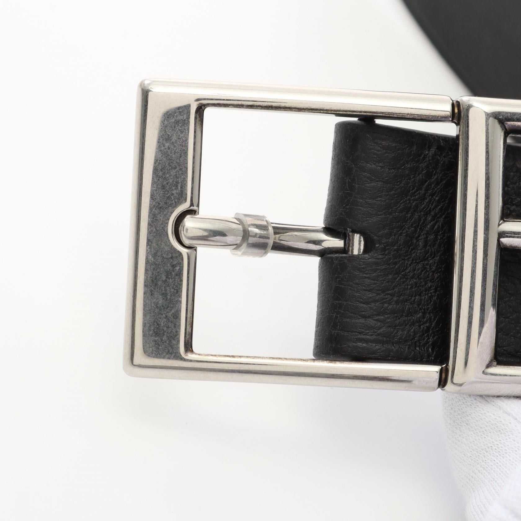 Balenciaga Balenciaga Classic B Belt Leather Black Size ONE SIZE - 7 Thumbnail