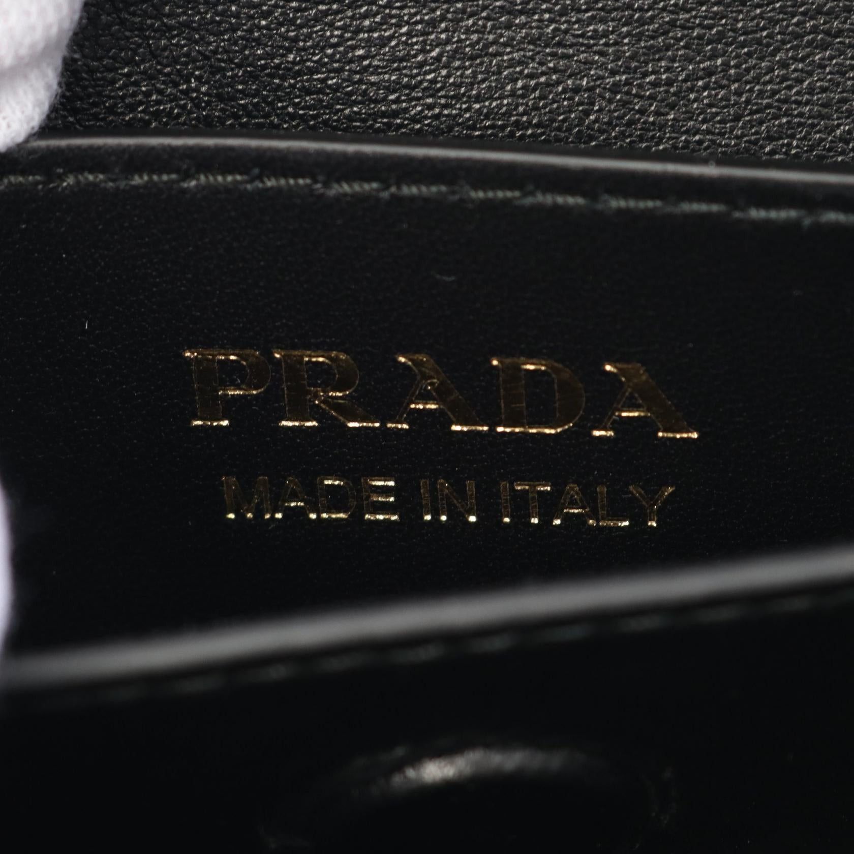 Prada Prada Saffiano Cuir Handbag Leather Black Size ONE SIZE - 4 Thumbnail