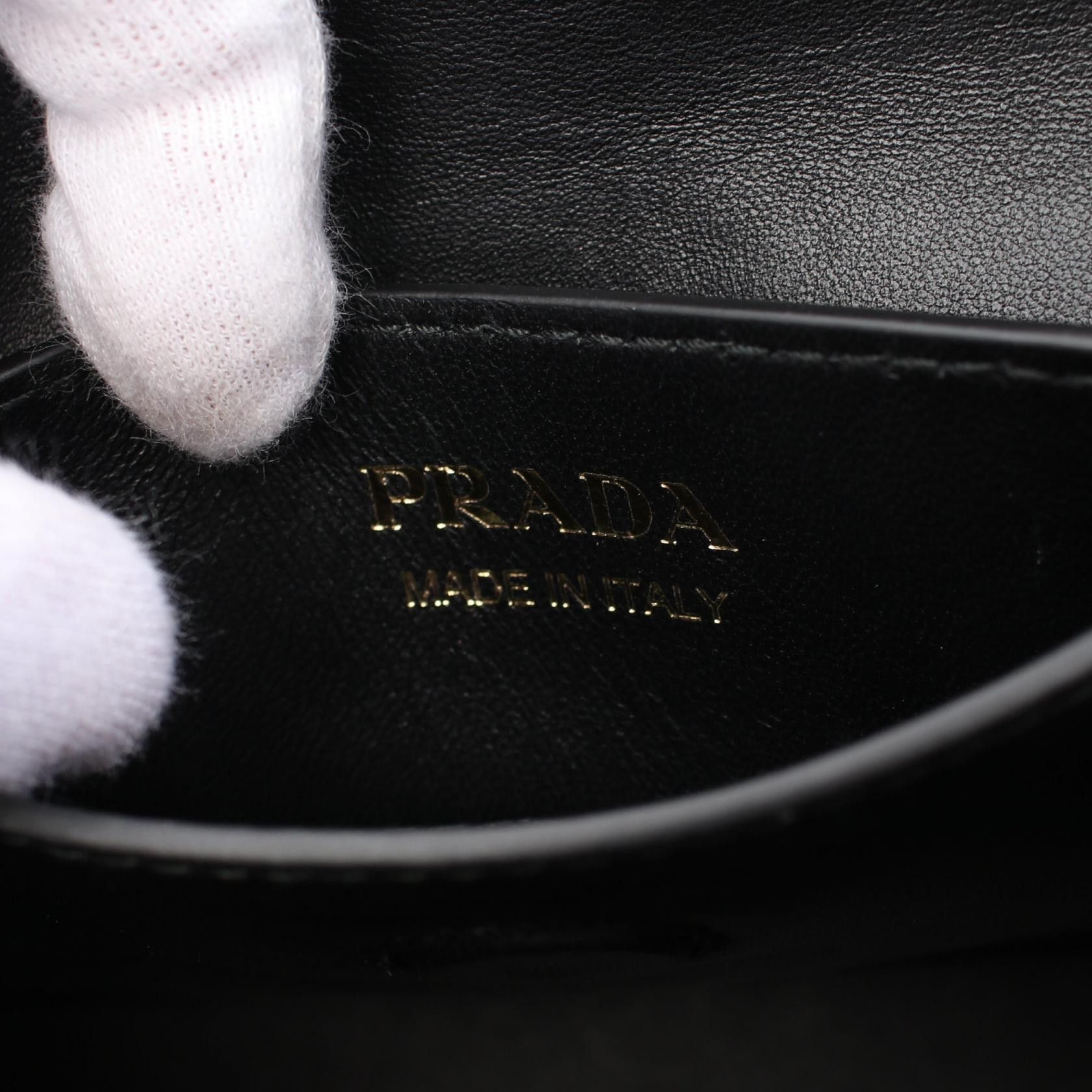 Prada Prada Saffiano Cuir Handbag Leather Black Size ONE SIZE - 4 Thumbnail