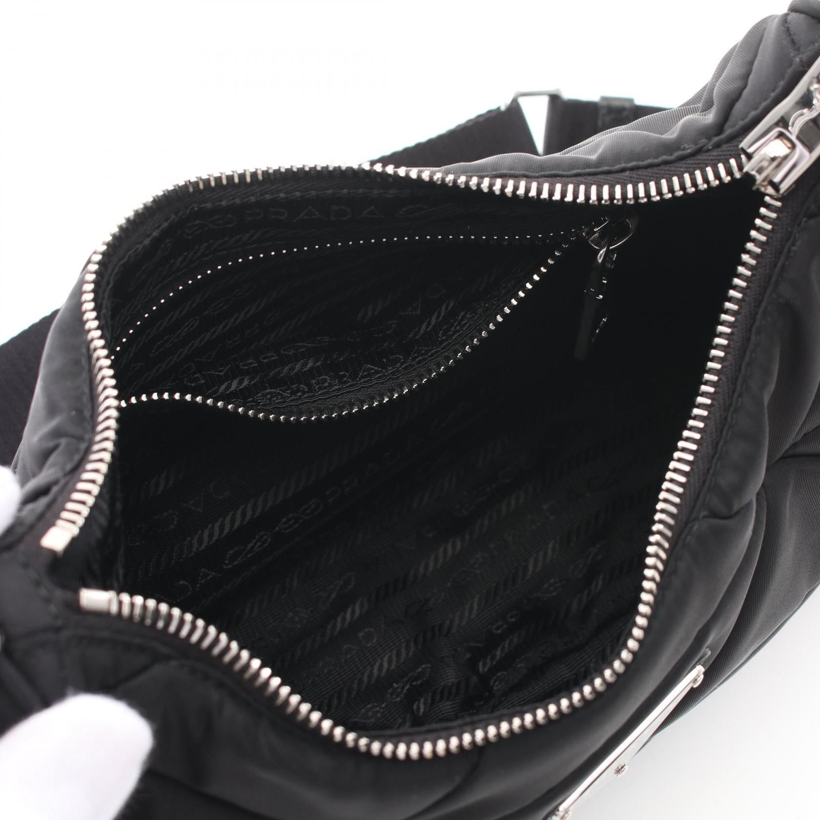 Prada Prada Tessuto Quilting Shoulder Bag Nylon Black Size ONE SIZE - 3 Thumbnail