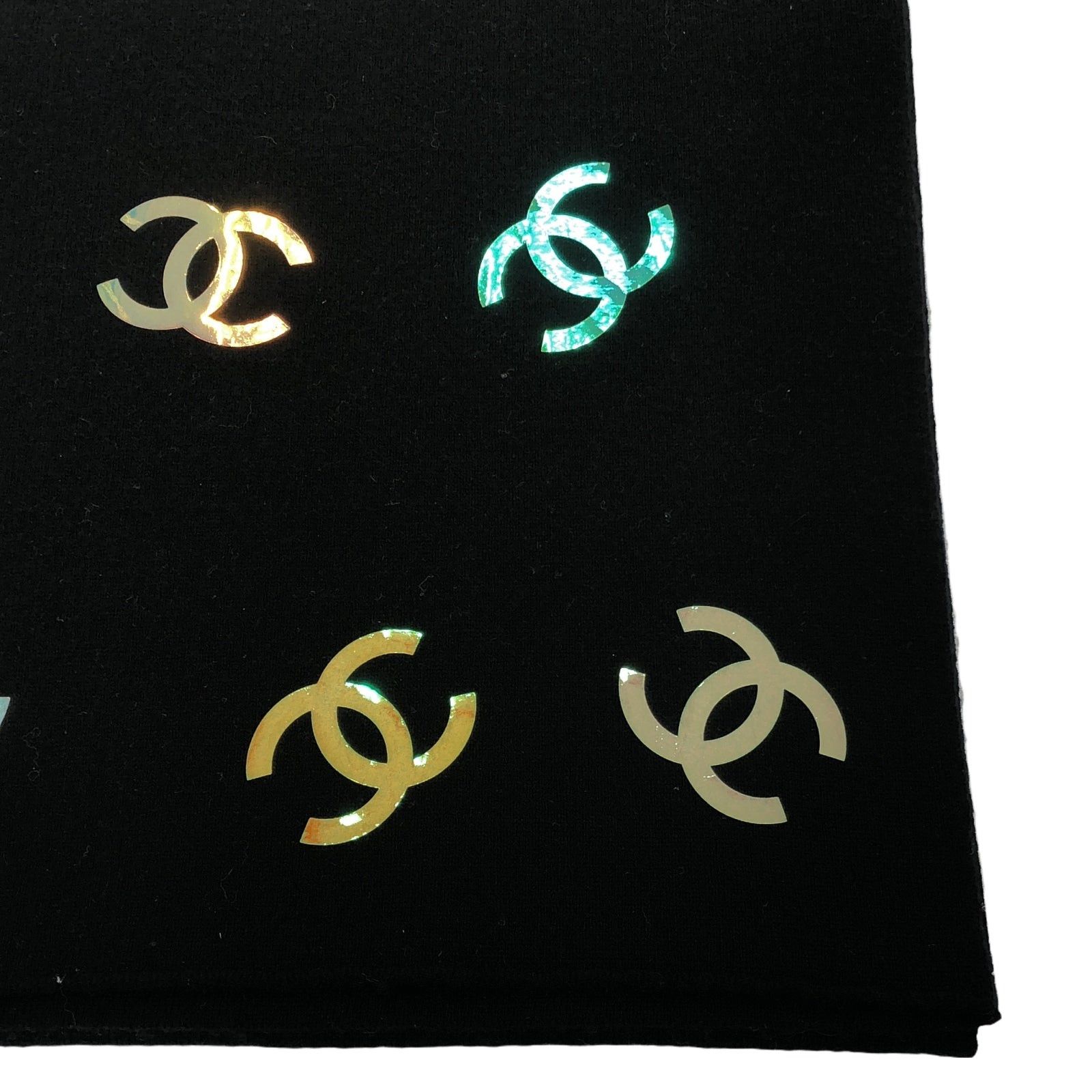 Chanel Chanel Coco Mark Scarf Cashmere Black Size ONE SIZE - 3 Thumbnail