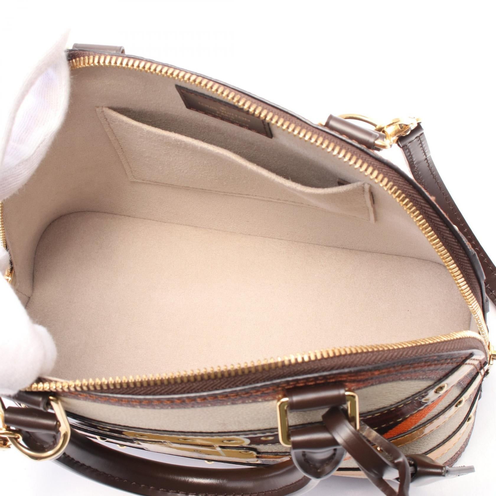 Louis Vuitton Louis Vuitton Alma Bb Time Trunk Handbag Leather Brown Multicolor Size ONE SIZE - 3 Thumbnail