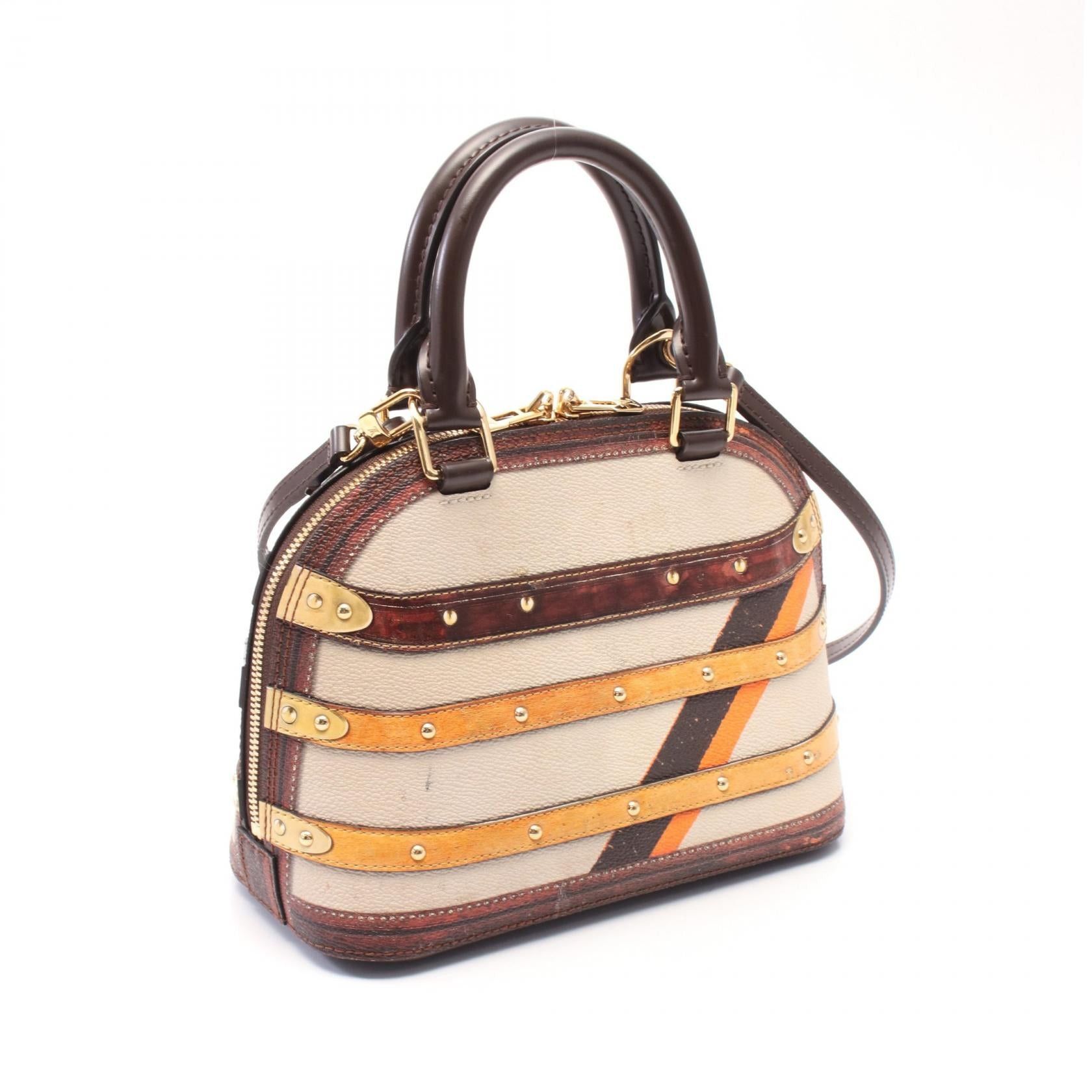 Louis Vuitton Louis Vuitton Alma Bb Time Trunk Handbag Leather Brown Multicolor Size ONE SIZE - 2 Thumbnail