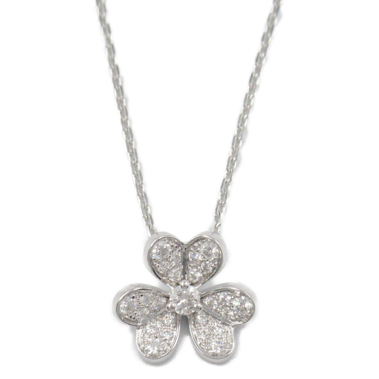 Van Cleef & Arpels Van Cleef Arpels Frivole Pendant Mini Necklace K18Wg (White Gold) Diamond Clear Size ONE SIZE - 2 Thumbnail
