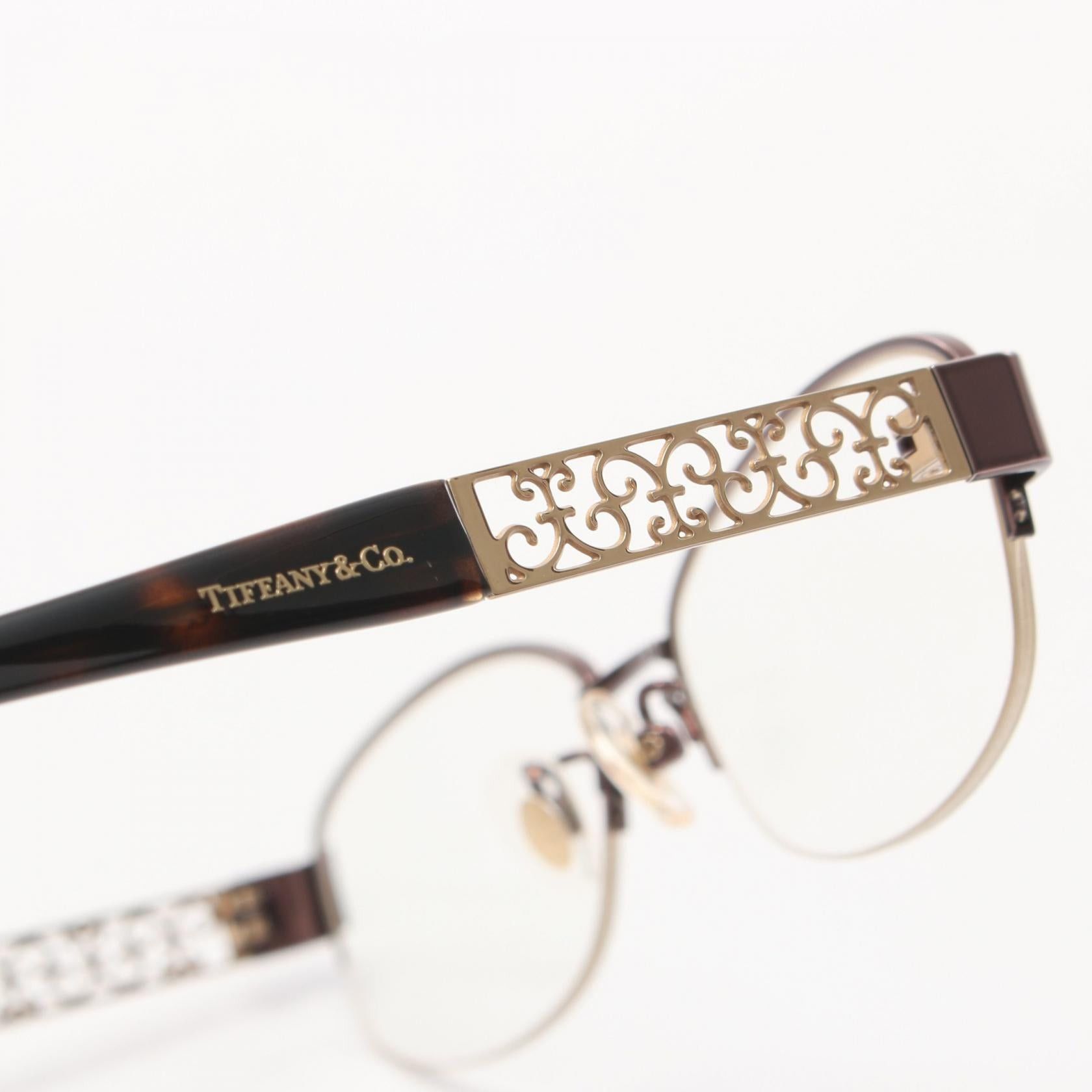 Tiffany & Co. Tiffany Co Half Rim Glasses Gp Clear Bronze Gold Size ONE SIZE - 7 Thumbnail