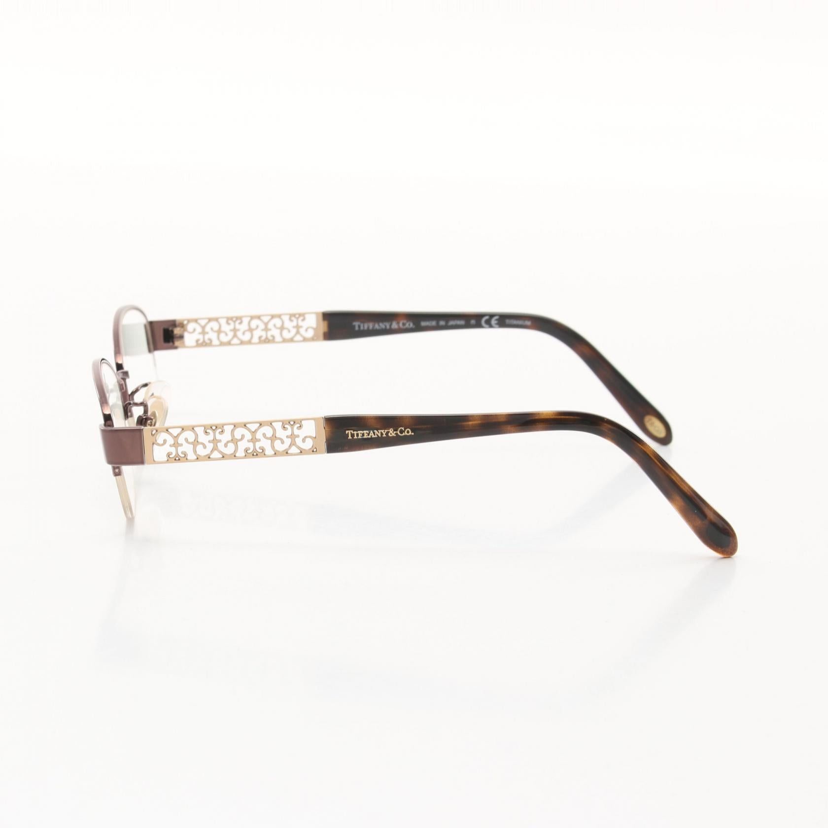 Tiffany & Co. Tiffany Co Half Rim Glasses Gp Clear Bronze Gold Size ONE SIZE - 3 Thumbnail