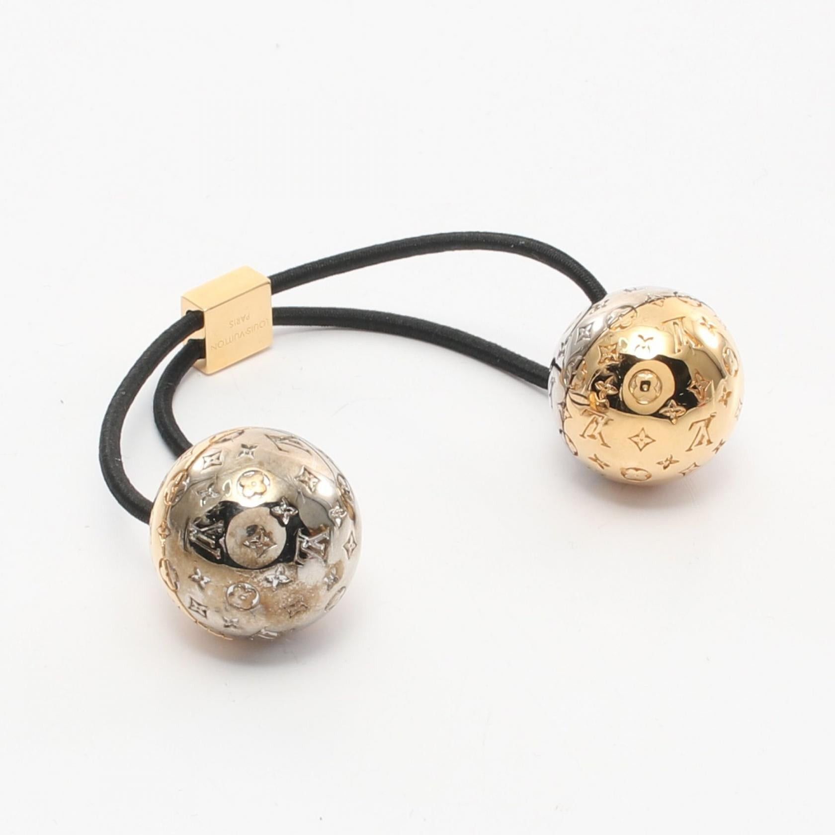 Louis Vuitton Louis Vuitton Scrunchie Nanogram Planet Lv Hair Rubber Accessory Gp Silver Gold Size ONE SIZE - 5 Thumbnail