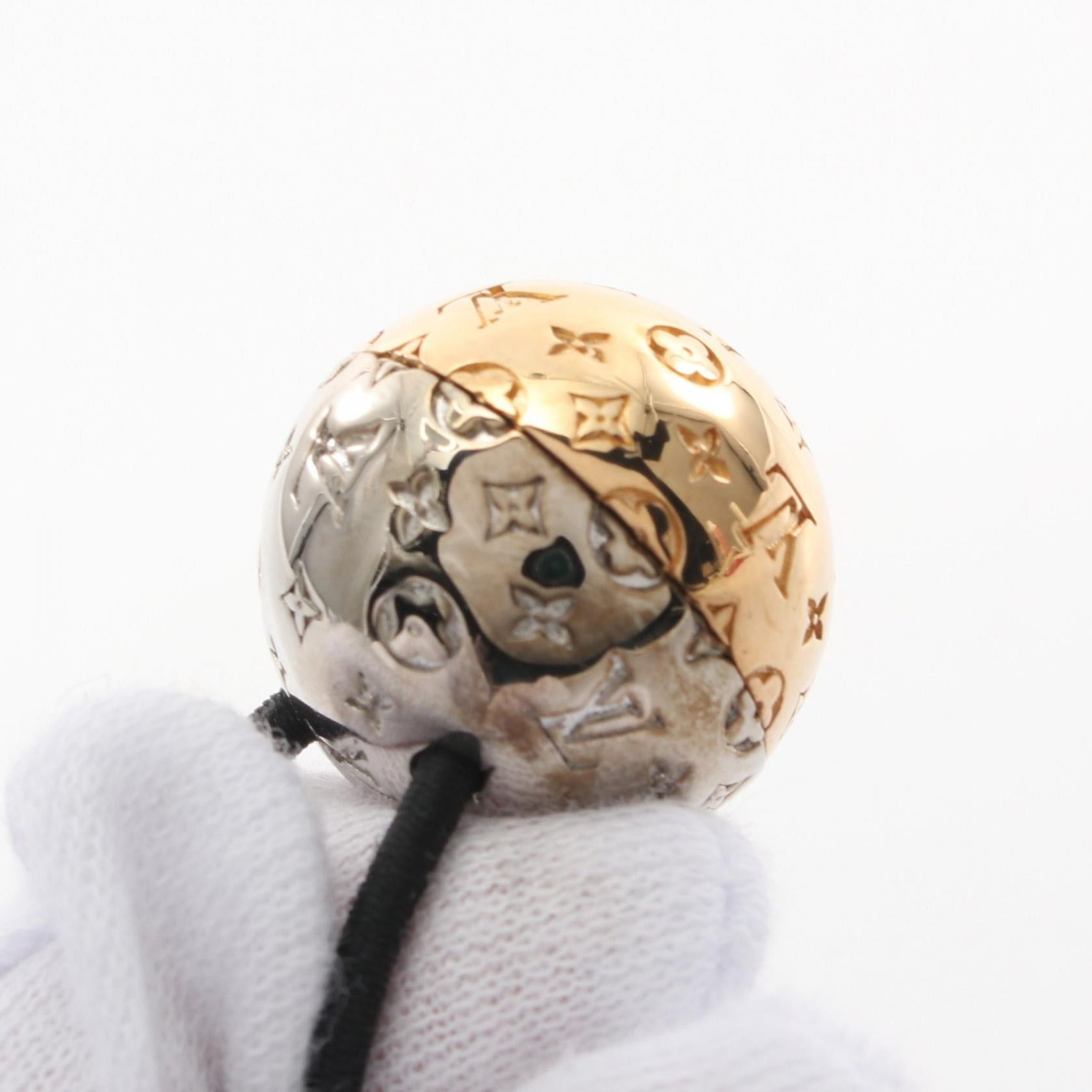 Louis Vuitton Louis Vuitton Scrunchie Nanogram Planet Lv Hair Rubber Accessory Gp Silver Gold Size ONE SIZE - 6 Thumbnail