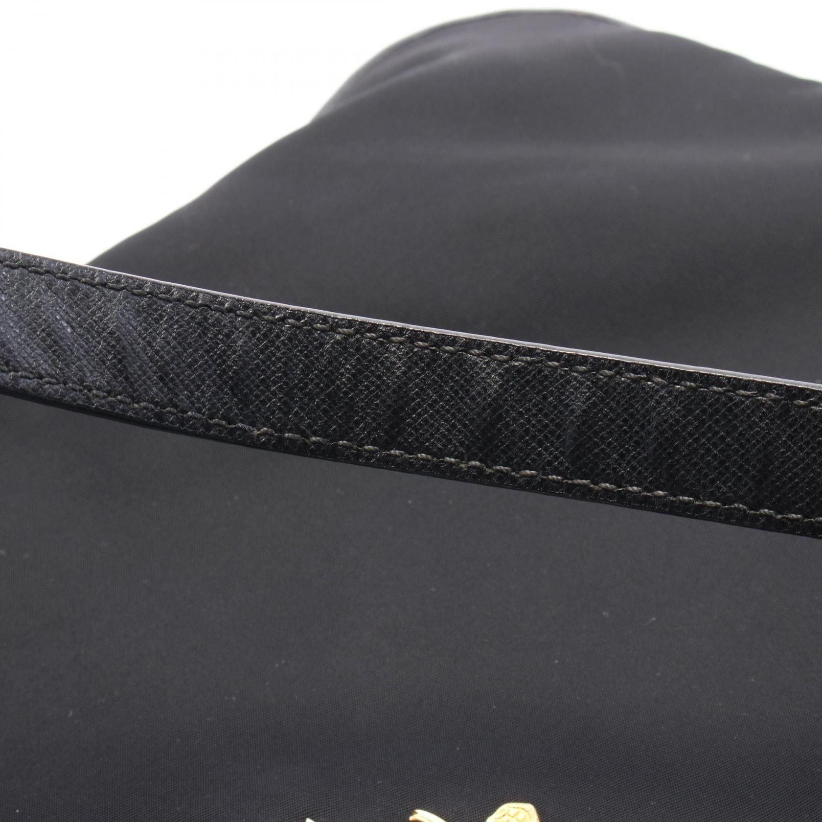 Prada Prada Shoulder Bag Nylon Leather Black Size ONE SIZE - 7 Thumbnail