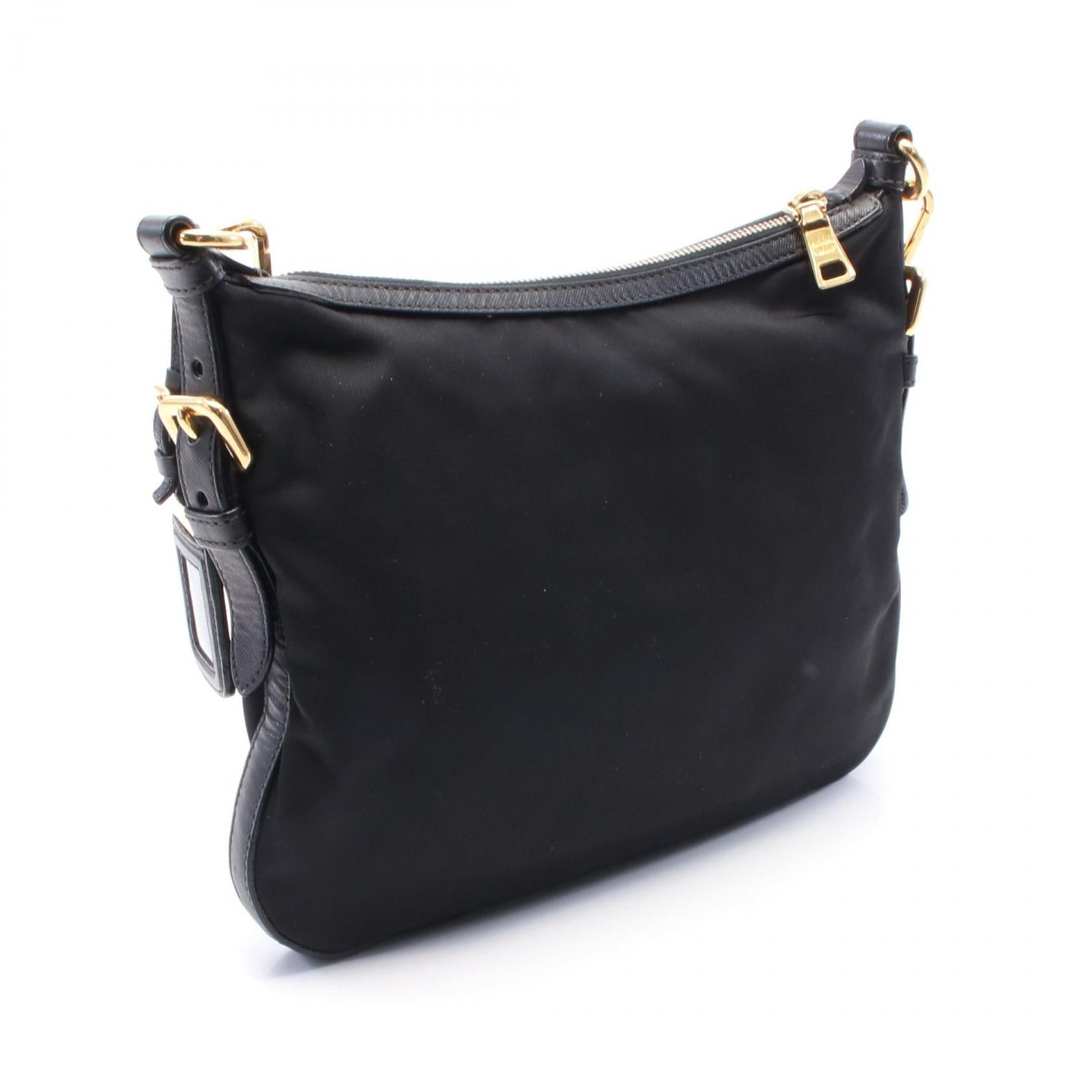 Prada Prada Shoulder Bag Nylon Leather Black Size ONE SIZE - 2 Thumbnail