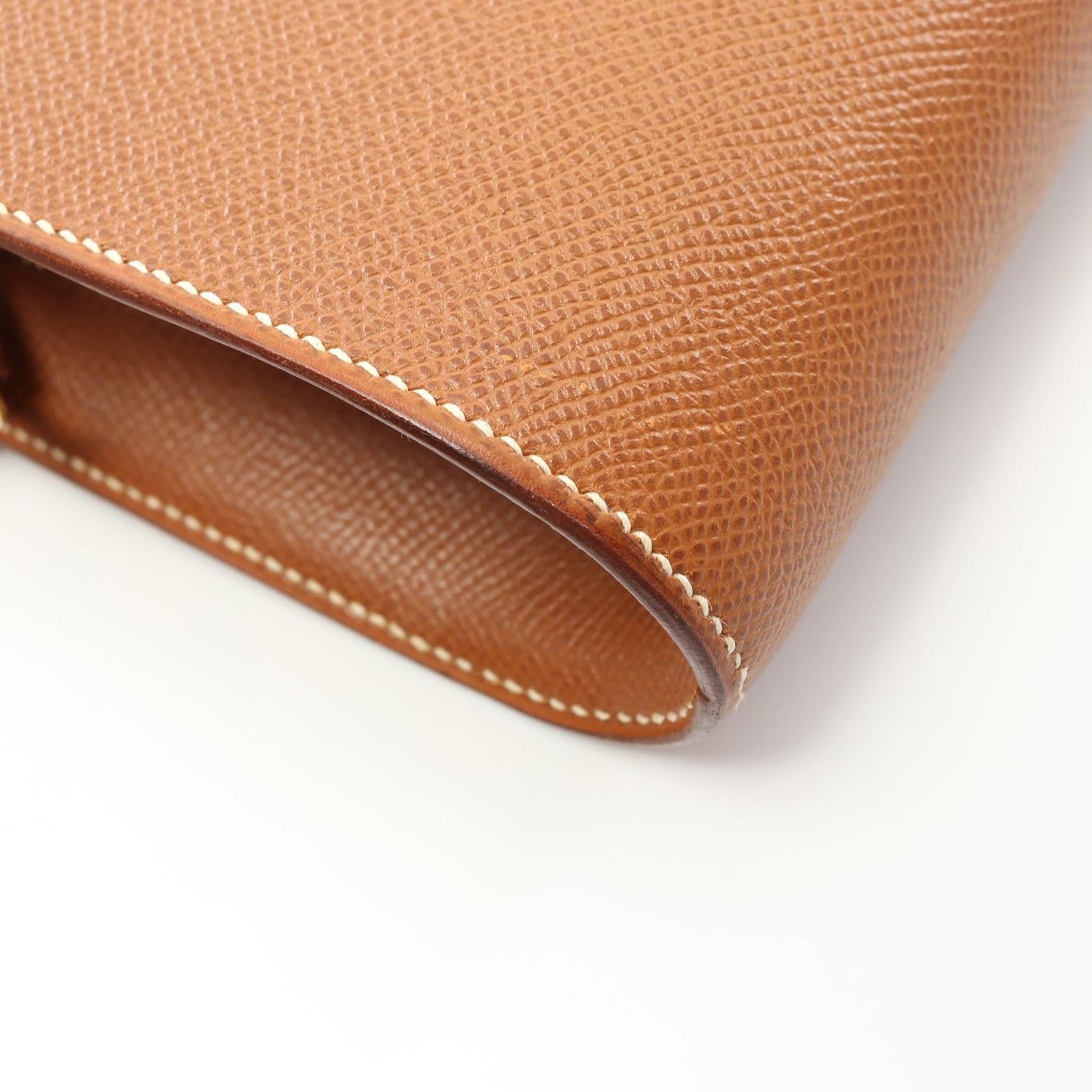 Hermes Hermes Dogon Medor Gold Shoulder Bag Courchevel Light Brown Hardware Stamp Size ONE SIZE - 8 Thumbnail