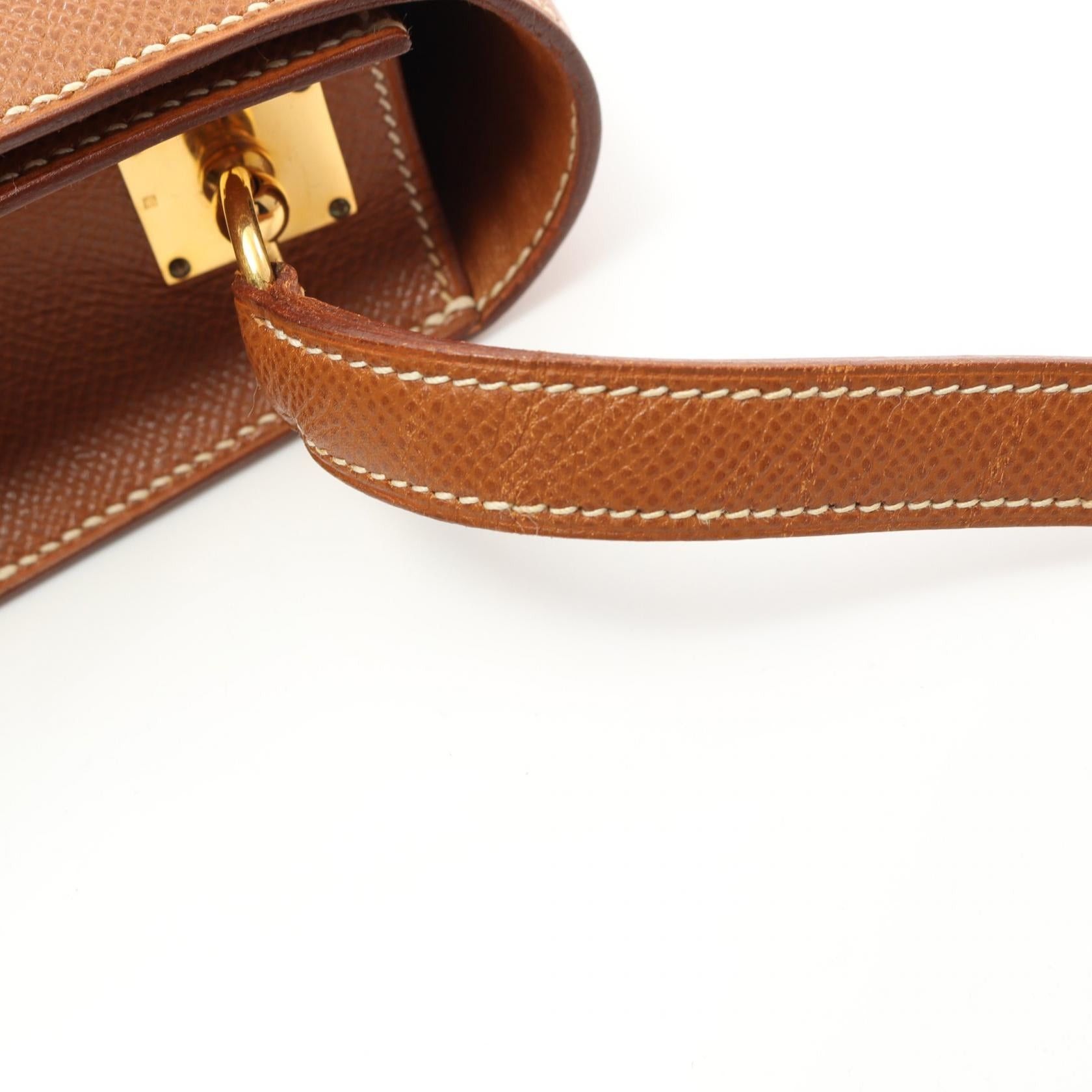 Hermes Hermes Dogon Medor Gold Shoulder Bag Courchevel Light Brown Hardware Stamp Size ONE SIZE - 11 Thumbnail