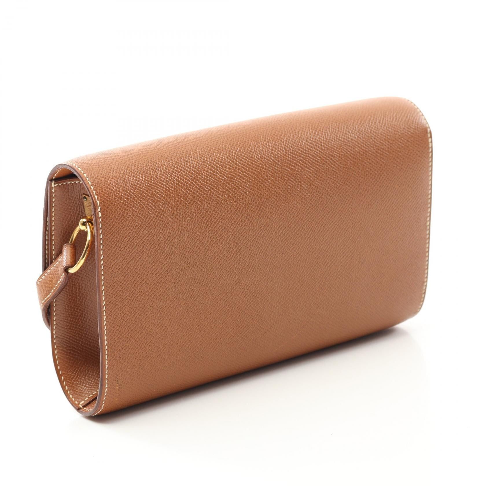 Hermes Hermes Dogon Medor Gold Shoulder Bag Courchevel Light Brown Hardware Stamp Size ONE SIZE - 2 Thumbnail