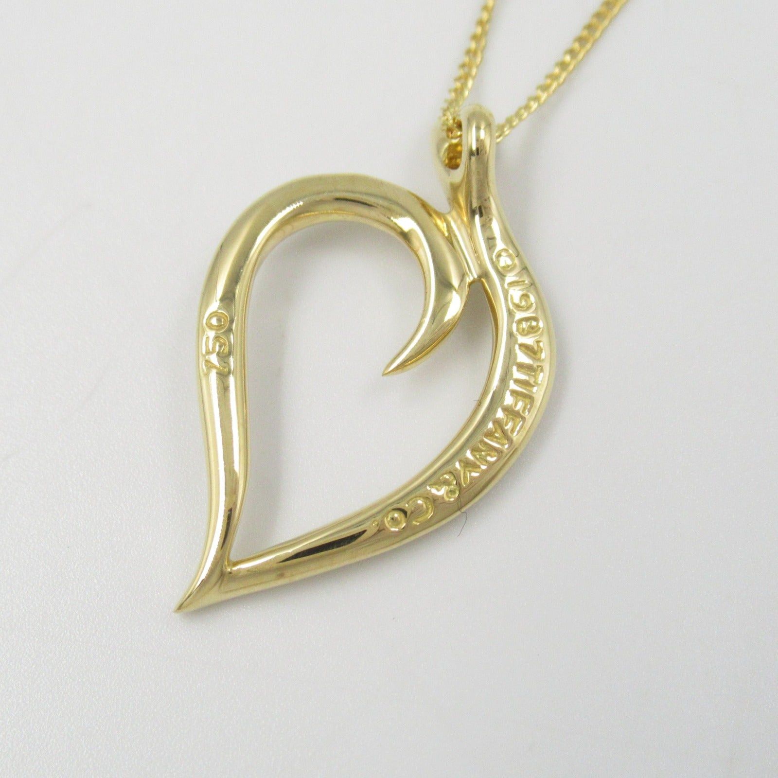 Tiffany & Co. Tiffany Co Leaf Heart Necklace K18 (Yellow Gold) Gold Size ONE SIZE - 4 Thumbnail