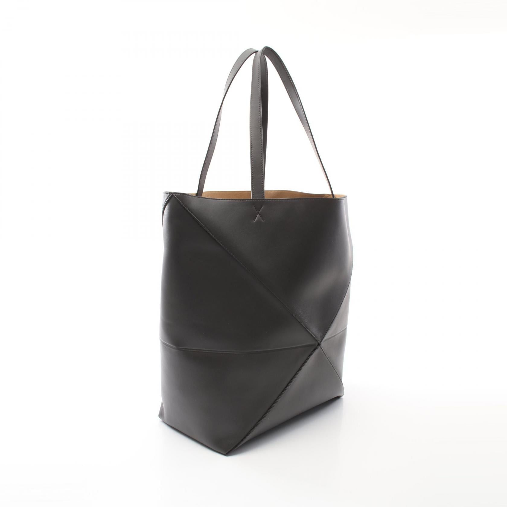Loewe Loewe Puzzle Fold Handbag Tote Bag Leather Gray Size ONE SIZE - 2 Thumbnail