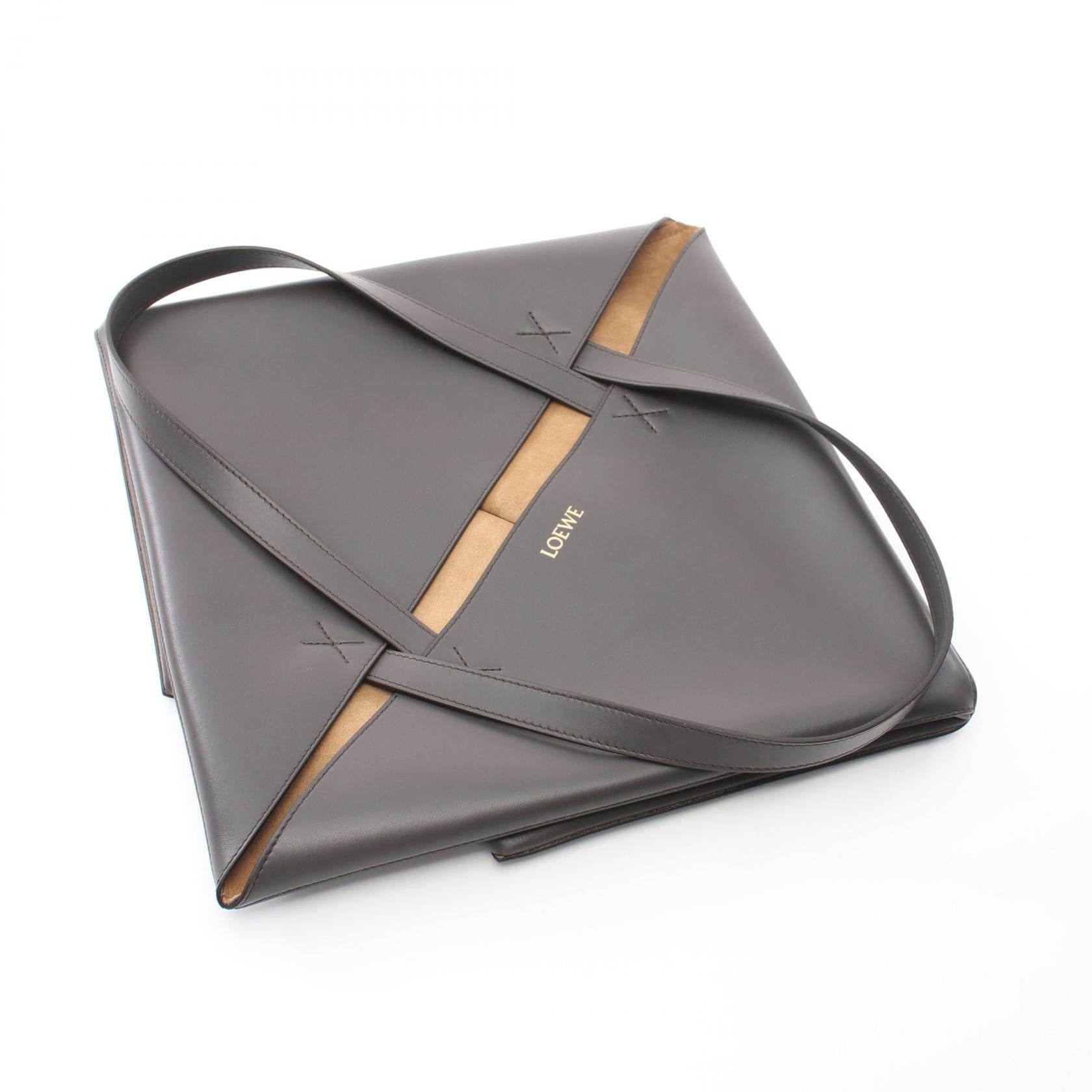 Loewe Loewe Puzzle Fold Handbag Tote Bag Leather Gray Size ONE SIZE - 8 Thumbnail