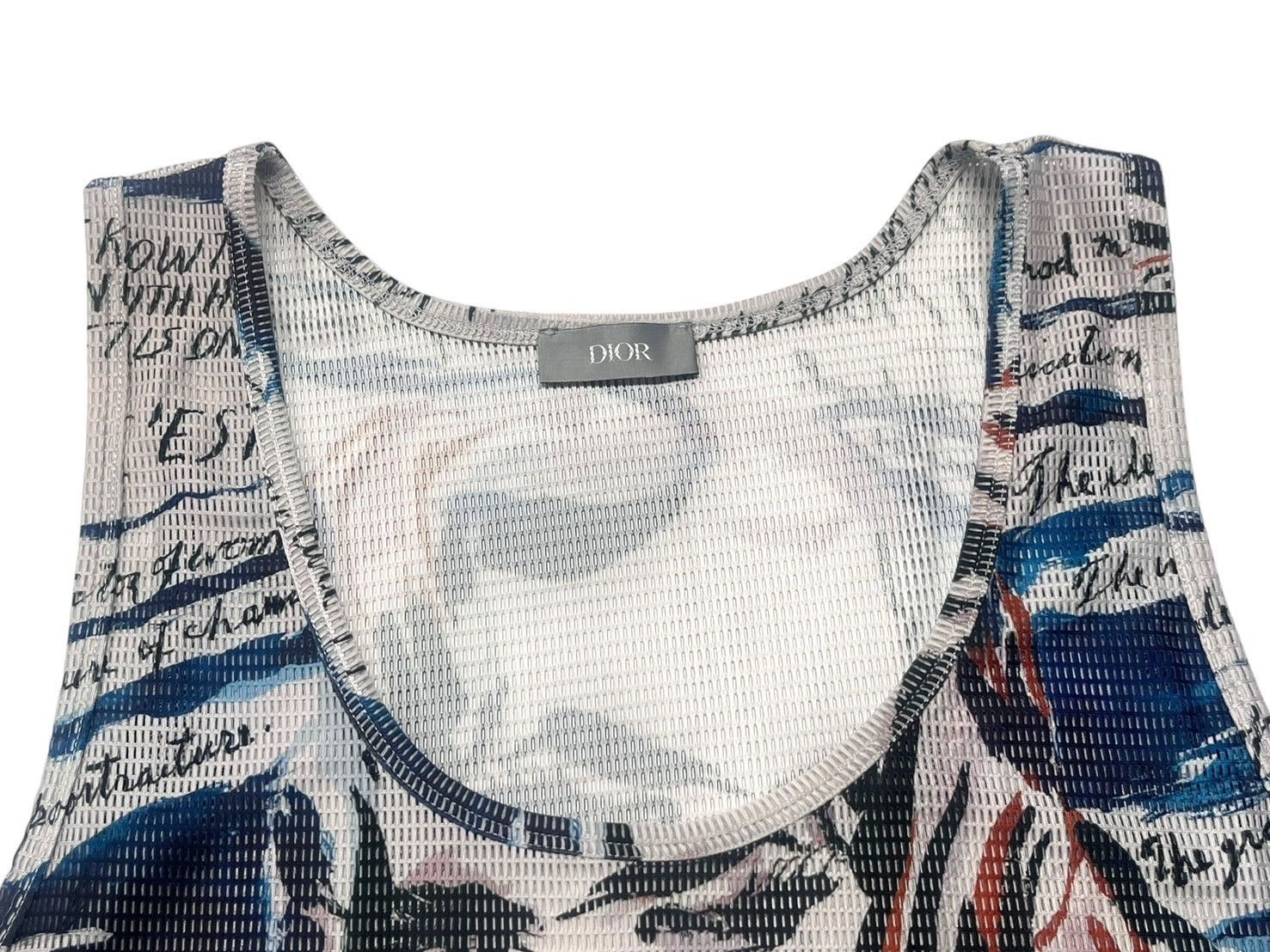 Dior dior raymond pettibon all-over mesh tank top Size US L / EU 52-54 / 3 - 6 Thumbnail