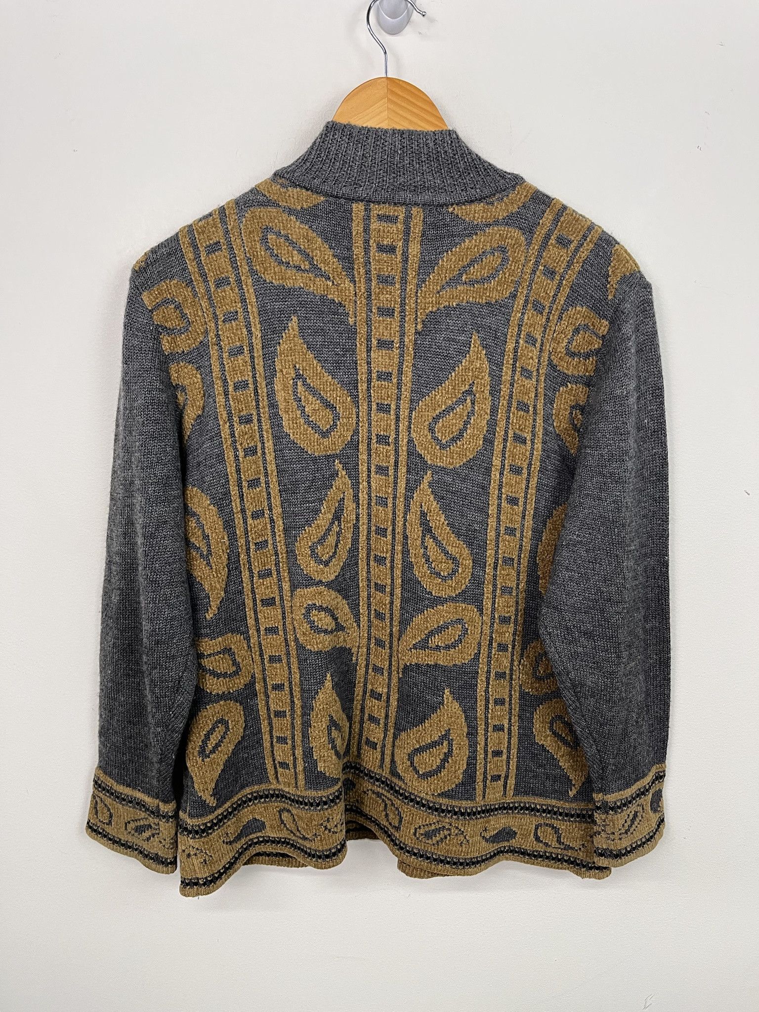 Pendleton Vintage 80s Pendleton Paisley Knit Cardigan Size L Size US L / EU 52-54 / 3 - 3 Thumbnail