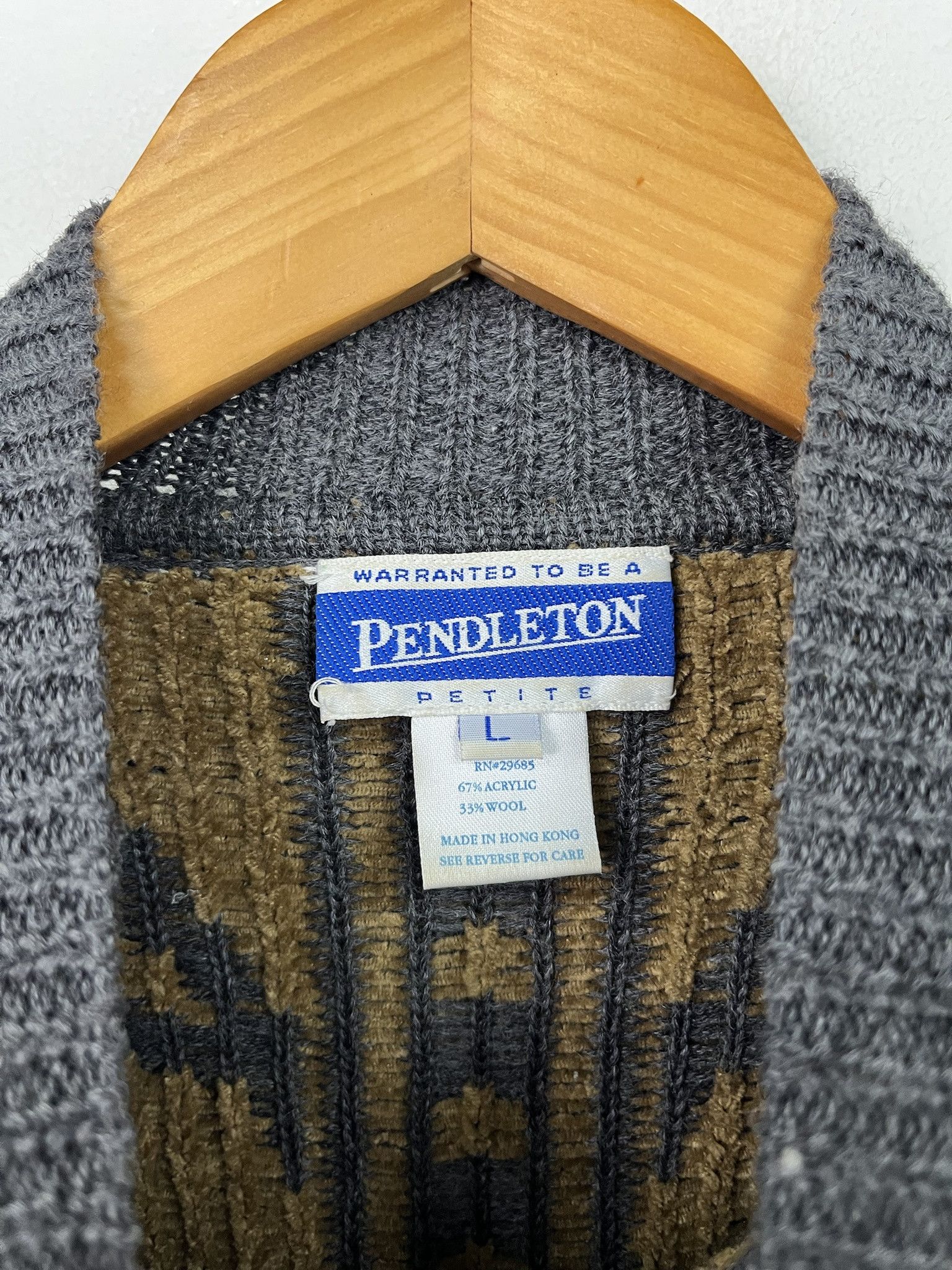 Pendleton Vintage 80s Pendleton Paisley Knit Cardigan Size L Size US L / EU 52-54 / 3 - 2 Thumbnail