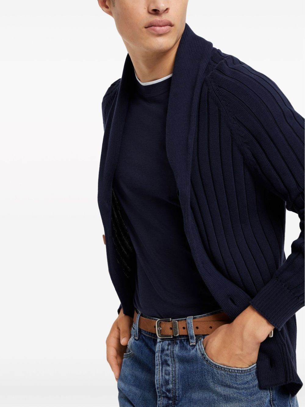 Brunello Cucinelli Silk And Cotton Jersey Crew-Neck T-Shirt With Faux-Layering Size US XS / EU 42 / 0 - 5 Thumbnail
