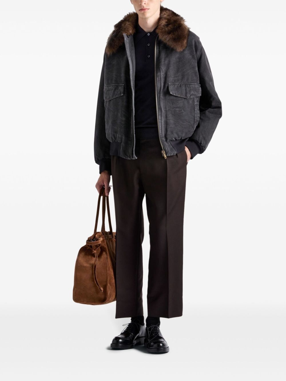 Prada Garment-Dyed Cotton Jacket Size US L / EU 52-54 / 3 - 2 Thumbnail