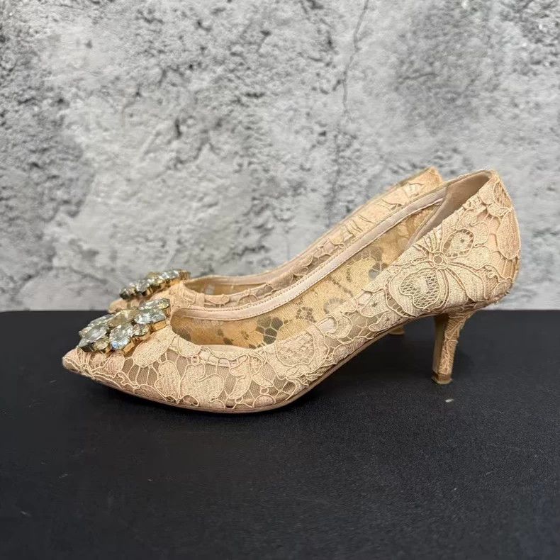 Dolce & Gabbana Dolce & Gabbana Lace High Heel Shoes-yf Size US 6 / IT 36 - 2 Thumbnail