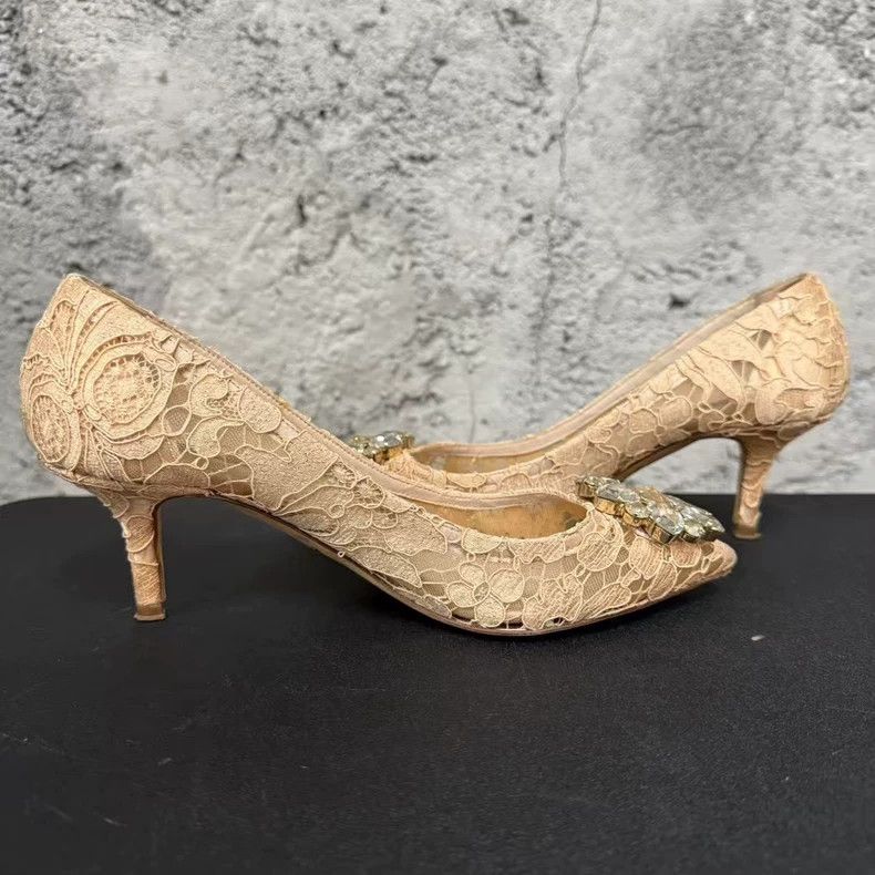 Dolce & Gabbana Dolce & Gabbana Lace High Heel Shoes-yf Size US 6 / IT 36 - 4 Thumbnail