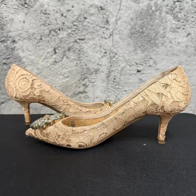 Dolce & Gabbana Dolce & Gabbana Lace High Heel Shoes-yf Size US 6 / IT 36 - 5 Thumbnail