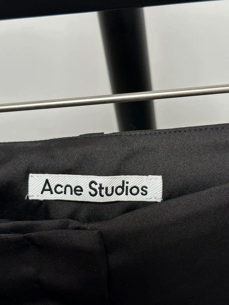 Acne Studios Acne Studio Black Silk Flared Pants-yf Size US 38 / EU 54 - 3 Thumbnail