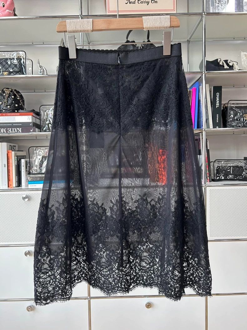 Dolce & Gabbana Elegant Black Lace Half Skirt S/M-yf Size 36" / US 14 / IT 50 - 3 Thumbnail