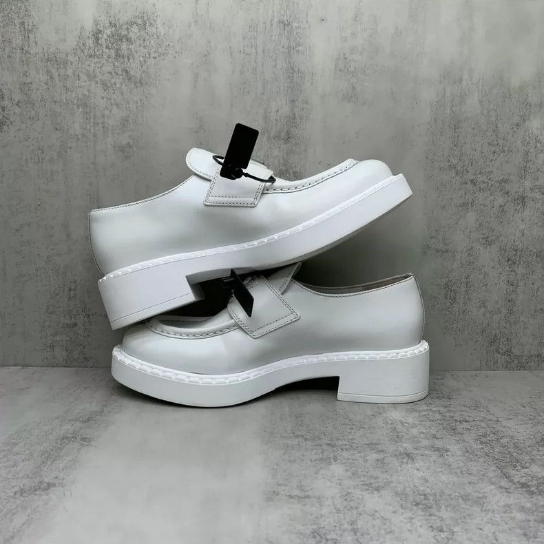 Prada Prada White Loafers Size 36.5 Size US 6 / IT 36 - 3 Thumbnail