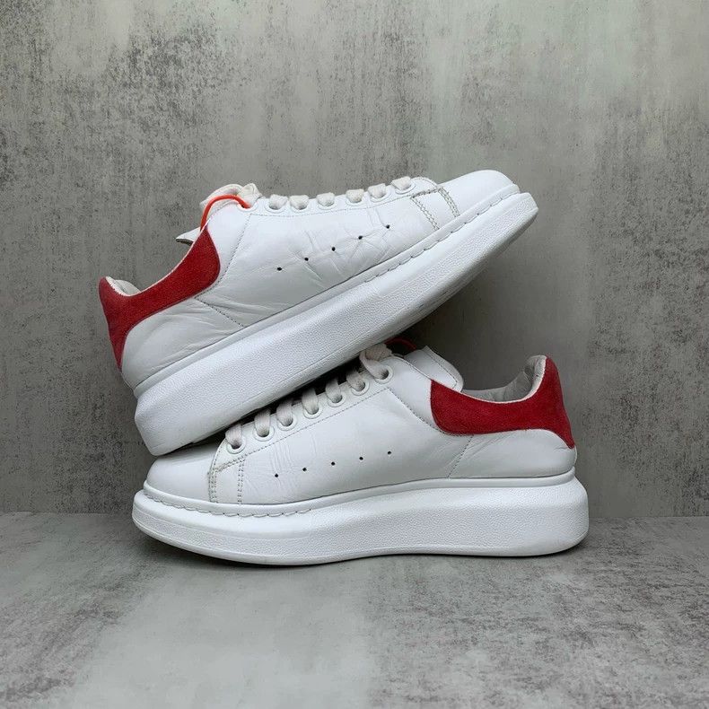 Alexander McQueen Alexander McQueen White Sneakers with Red Heel Size US 8 / IT 38 - 3 Thumbnail