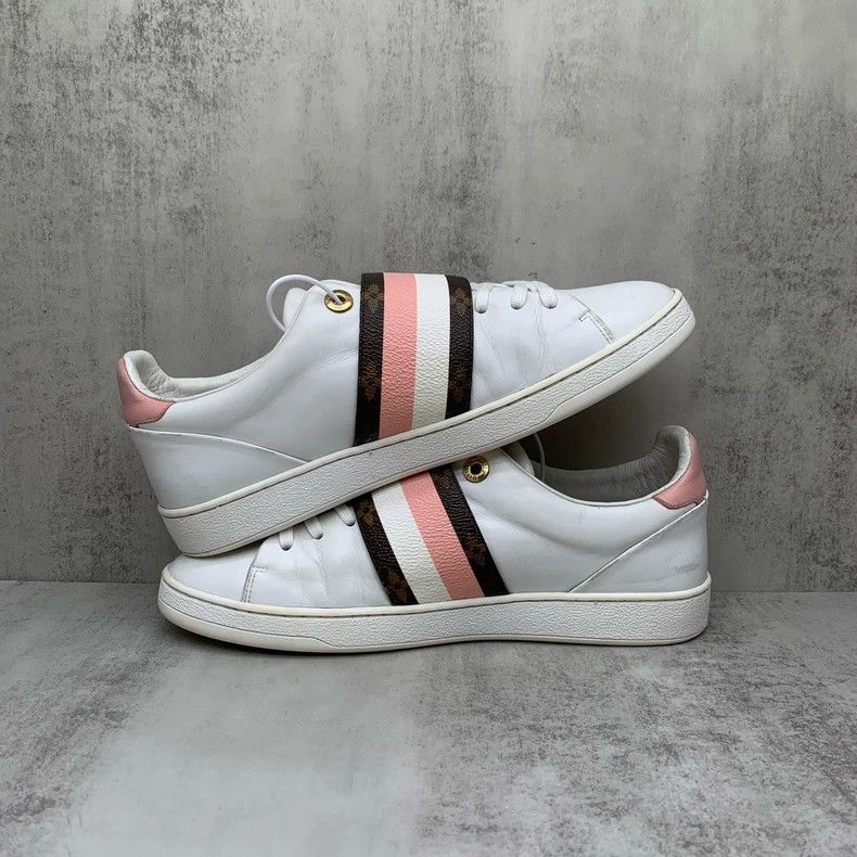 Louis Vuitton White Pink Velcro Sneakers Size 38.5 Size US 8 / IT 38 - 3 Thumbnail