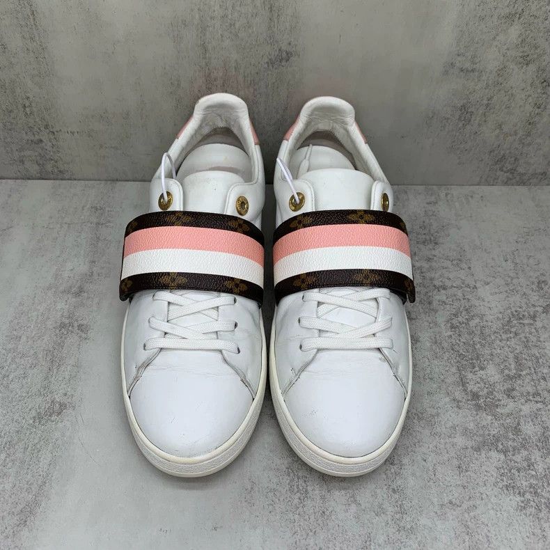 Louis Vuitton White Pink Velcro Sneakers Size 38.5 Size US 8 / IT 38 - 4 Thumbnail