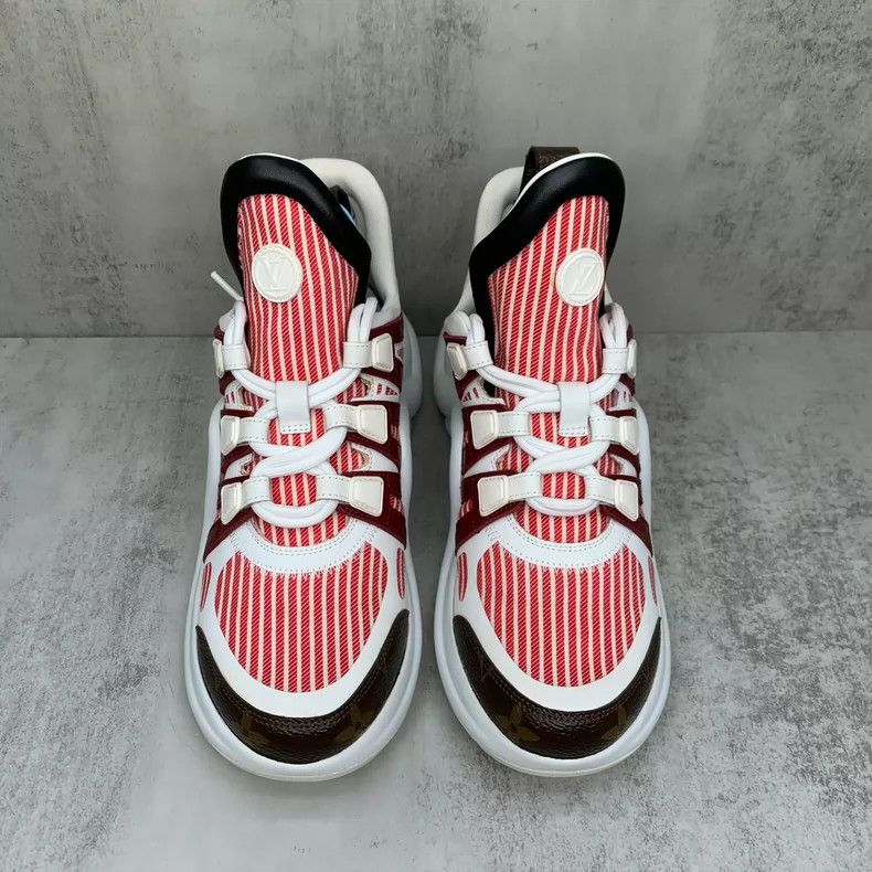 Louis Vuitton Red Striped Dad Sneakers Size 37 Size US 7 / EU 40 - 4 Thumbnail