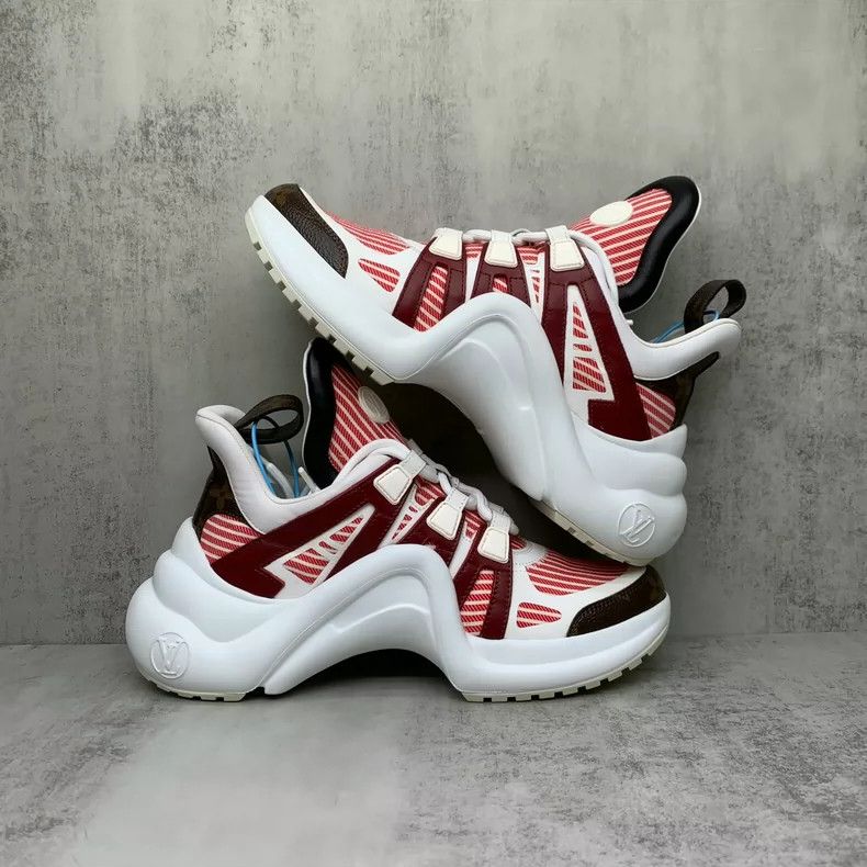 Louis Vuitton Red Striped Dad Sneakers Size 37 Size US 7 / EU 40 - 2 Thumbnail