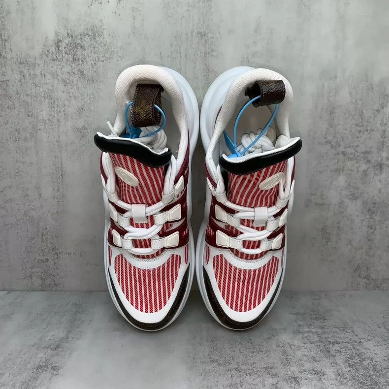 Louis Vuitton Red Striped Dad Sneakers Size 37 Size US 7 / EU 40 - 6 Thumbnail