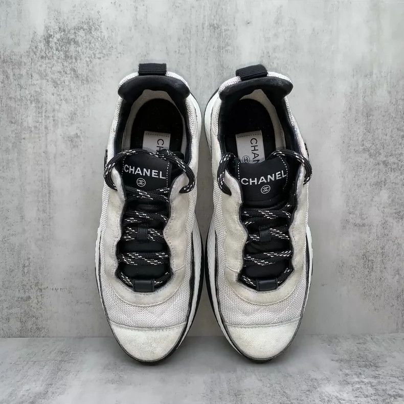 Chanel Chanel Black and White Sports Sneakers Size 37.5 Size US 7 / IT 37 - 6 Thumbnail