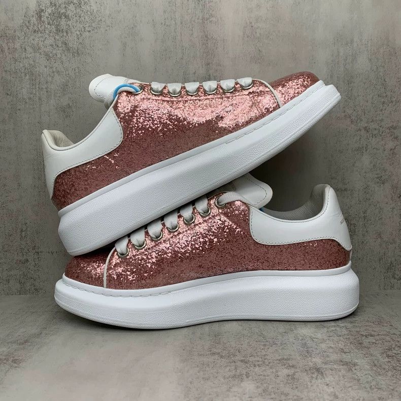 Alexander McQueen Pink Sequin Alexander McQueen Sneakers Size US 7 / IT 37 - 3 Thumbnail