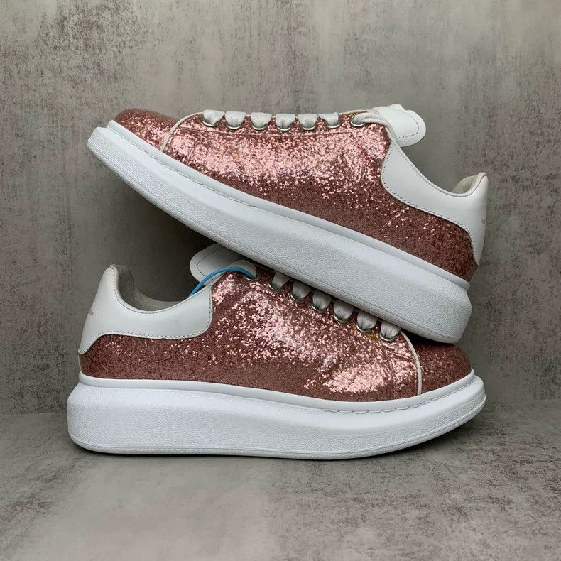 Alexander McQueen Pink Sequin Alexander McQueen Sneakers Size US 7 / IT 37 - 2 Thumbnail