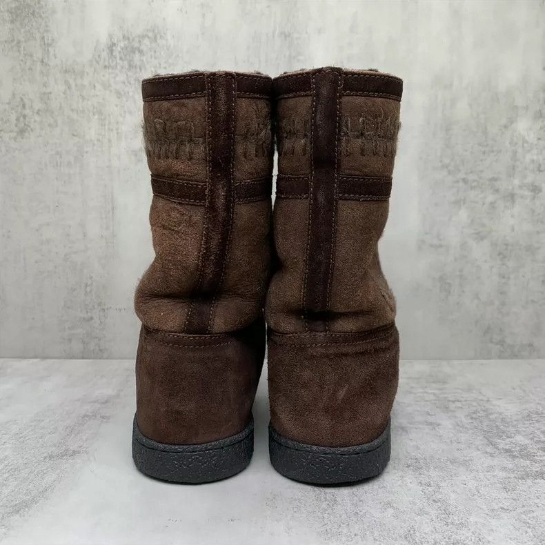 Chanel Brown Suede Cotton Boots by Chanel Size US 8 / IT 38 - 5 Thumbnail