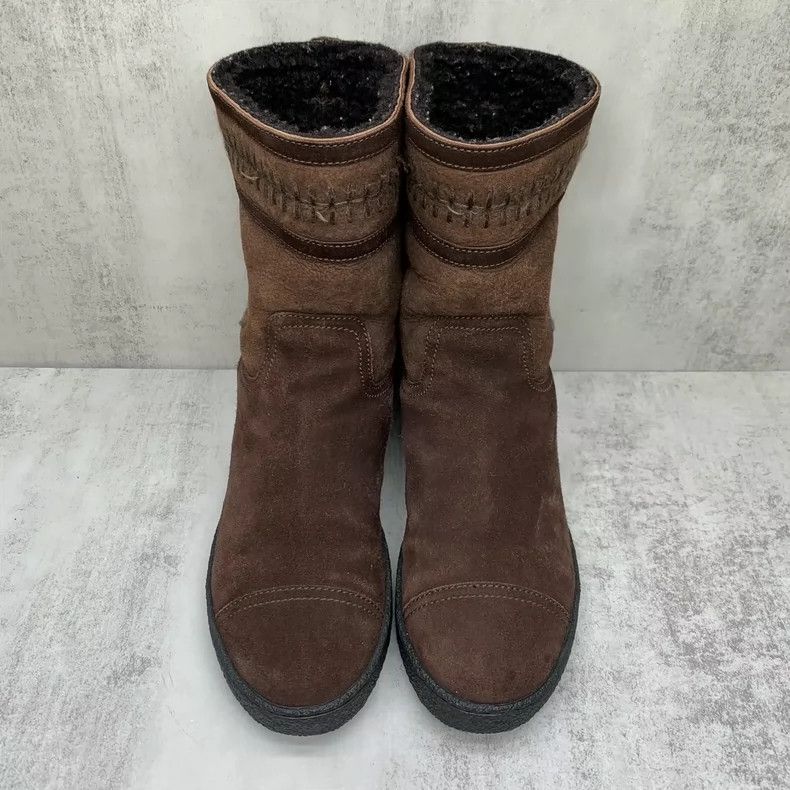 Chanel Brown Suede Cotton Boots by Chanel Size US 8 / IT 38 - 4 Thumbnail