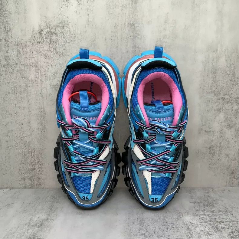 Balenciaga Balenciaga Track Sneakers in Blue and Pink Size US 5 / EU 37 - 6 Thumbnail