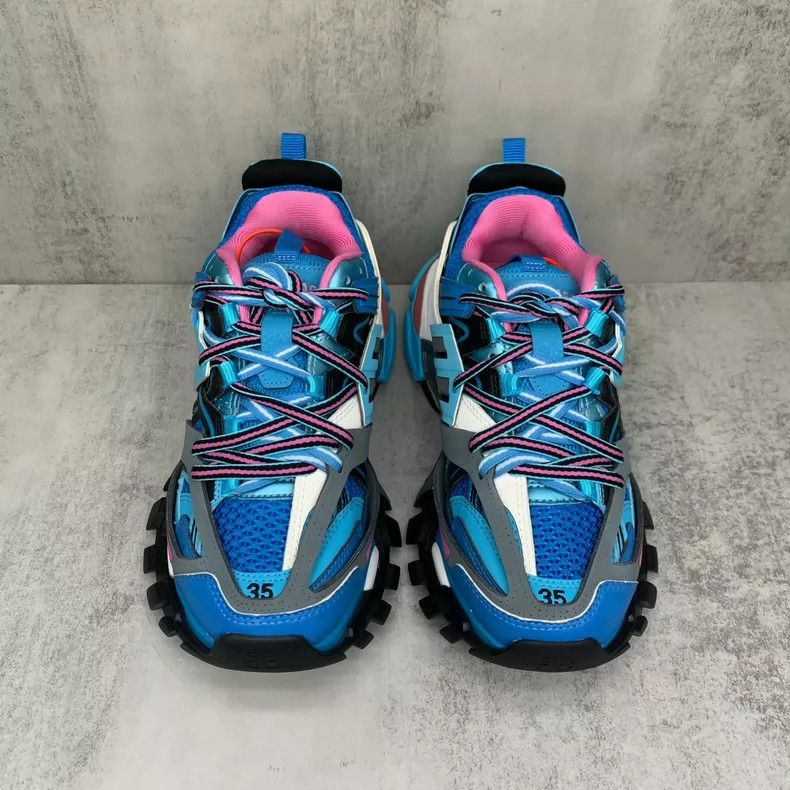 Balenciaga Balenciaga Track Sneakers in Blue and Pink Size US 5 / EU 37 - 4 Thumbnail