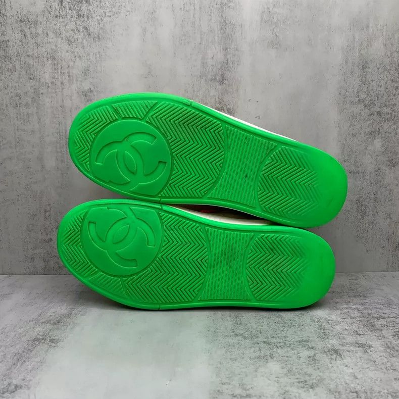 Chanel Chanel White Sneakers with Neon Accents Size US 8 / IT 38 - 7 Thumbnail