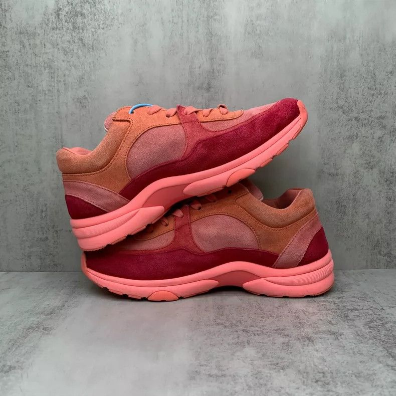 Chanel Chanel Red CC Sneakers Size 37.5 Size US 4 / IT 34 - 3 Thumbnail