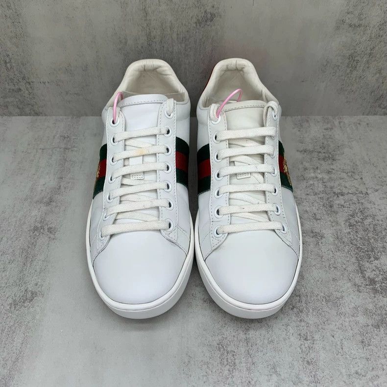 Gucci Gucci White Bee Sneakers Size 35 Size US 6 / IT 36 - 4 Thumbnail