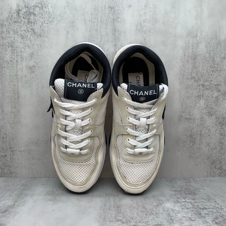 Chanel Chanel Black and White Panda Sneakers Size US 7 / IT 37 - 6 Thumbnail