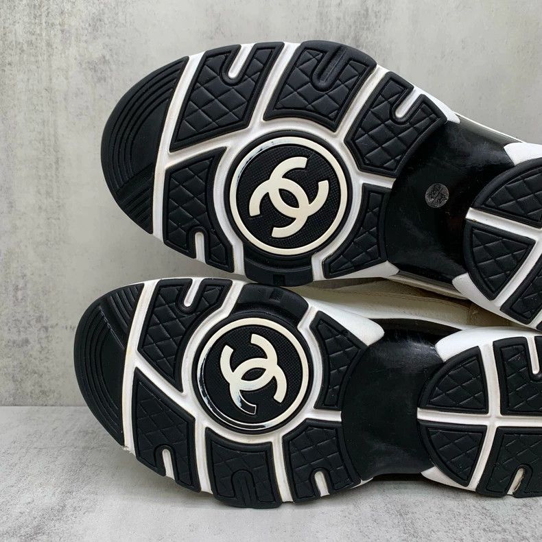 Chanel Chanel Black and White Panda Sneakers Size US 7 / IT 37 - 8 Thumbnail